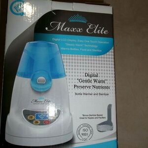NEW Maxx Elite "Digital Gentle Warm" Bottle Warmer & Sterilizer BLUE